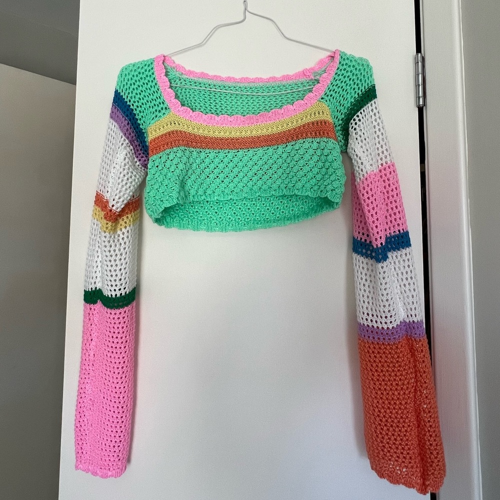 Multi-Colored Knitted Sweater